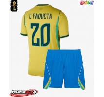 Brazylia Lucas Paqueta #20 Koszulka Podstawowa dzieci MŚ 2026 Krótki Rękaw (+ krótkie spodenki)